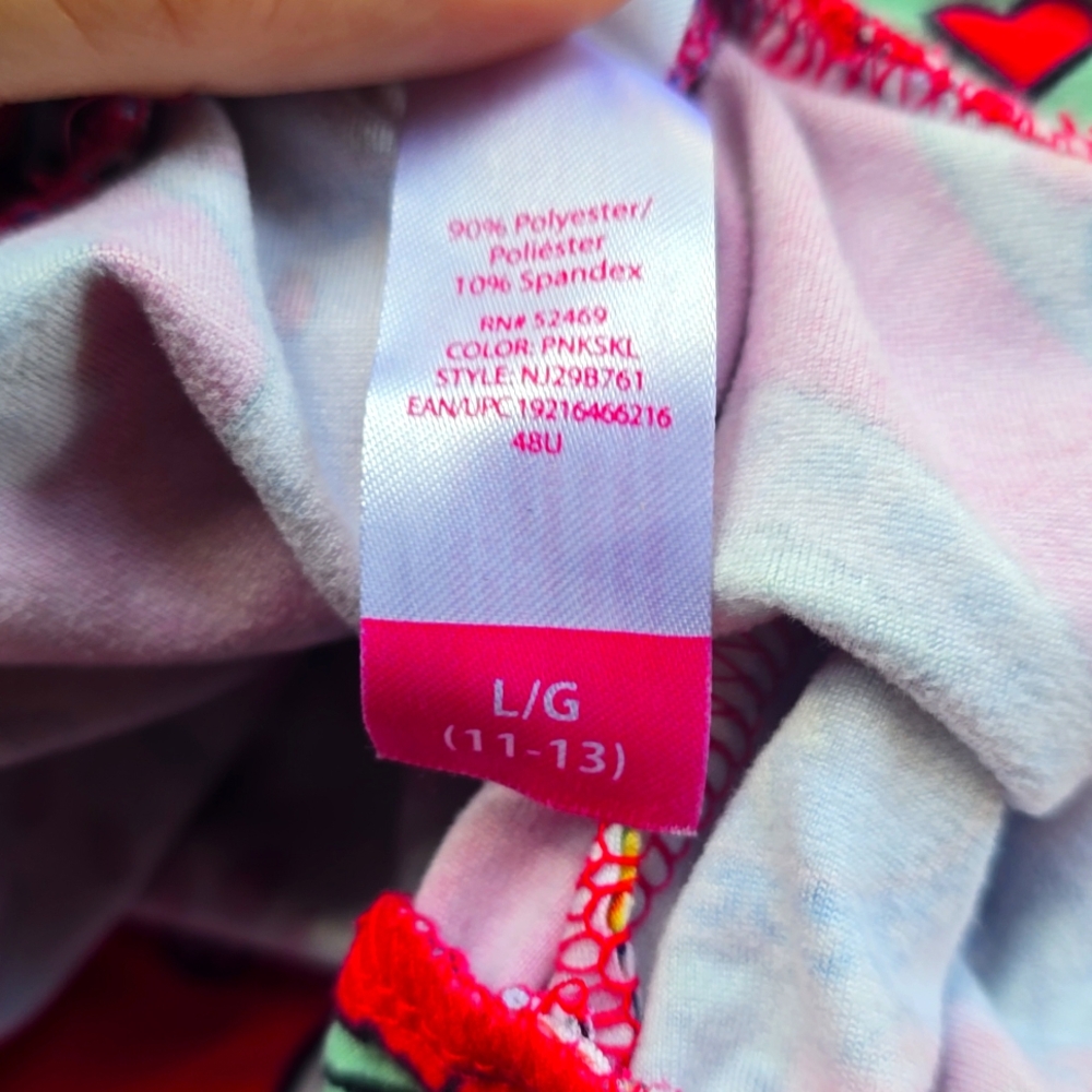 🎀 No Boundaries Pink Sugar Skull Capri Leggings – Size L (11-13) - Picture 4 of 4